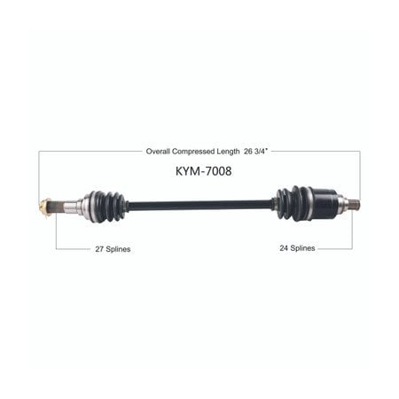 Wide Open OE Replacement CV Axle for KYMCO FRONT LEFT UXV 500/700 KYM-7008